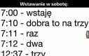 Wstawanie w sobotę