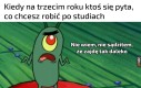 Pewnie wypije piwo jak to student