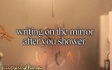 Rysunki na lustrze po kąpieli