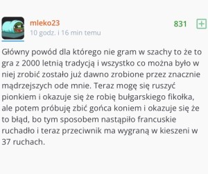 No ja właśnie też tylko dlatego nie gram