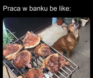 Niestety nie dla pracownika banku kiełbasa