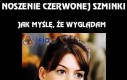 Noszenie czerwonej szminki