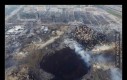 Krater po wybuchu w Tiencin w Chinach