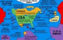 Mapa Świata wg Amerykanów