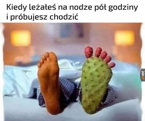 Nóżka poszła spać