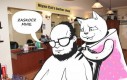 U Nyan Cata w salonie fryzjerskim