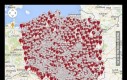 Mapa przedstawiająca rozmieszczenie Biedronek w Polsce