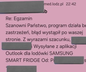 Chłop co pisze na lodówce