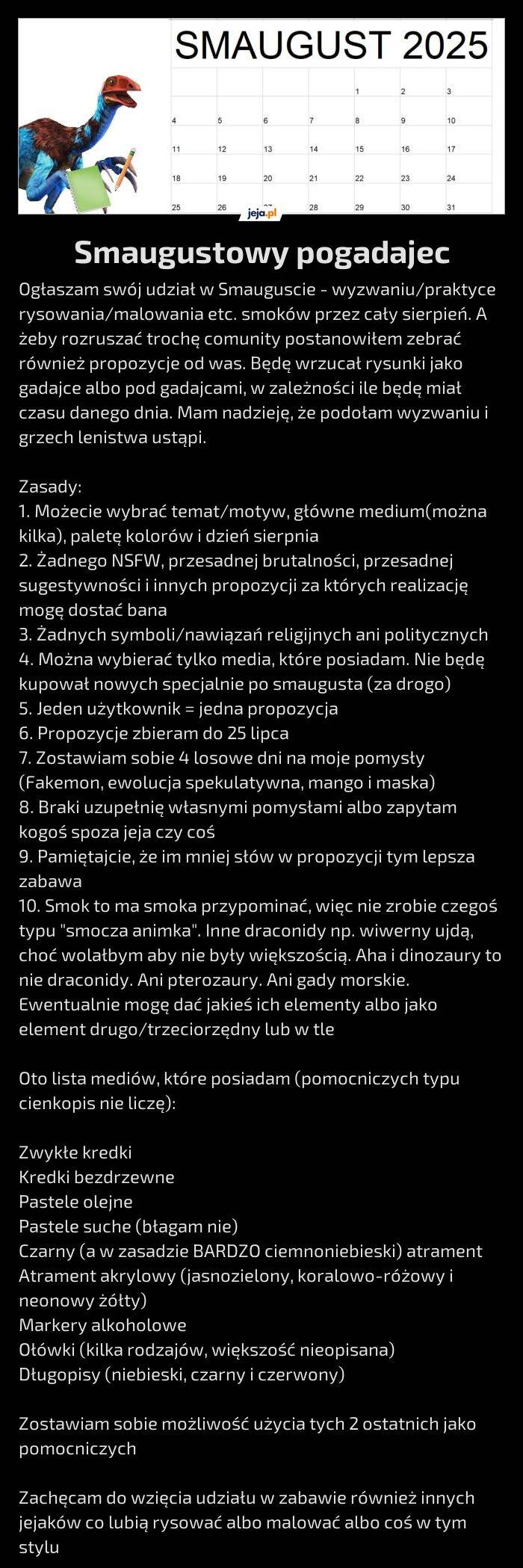 Zapowiedź Smaugusta 2025