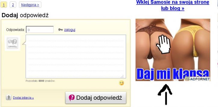 Na Samosi reklamy jak ze stron pornograficznych..