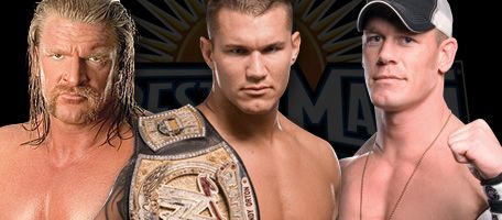 John Cena and Randy Orton and Triple H