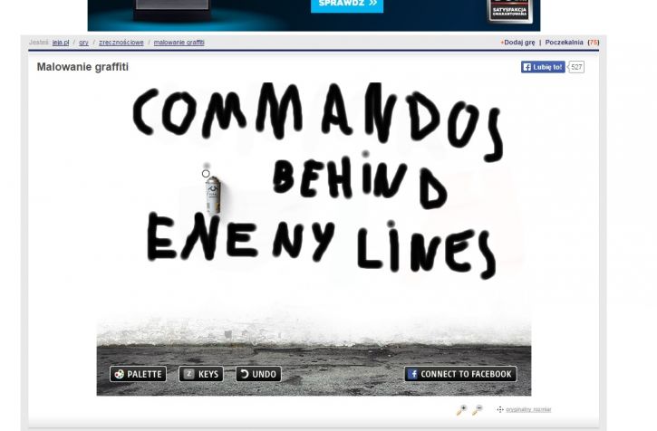 commandos behind enemy lines narysowany napis gry