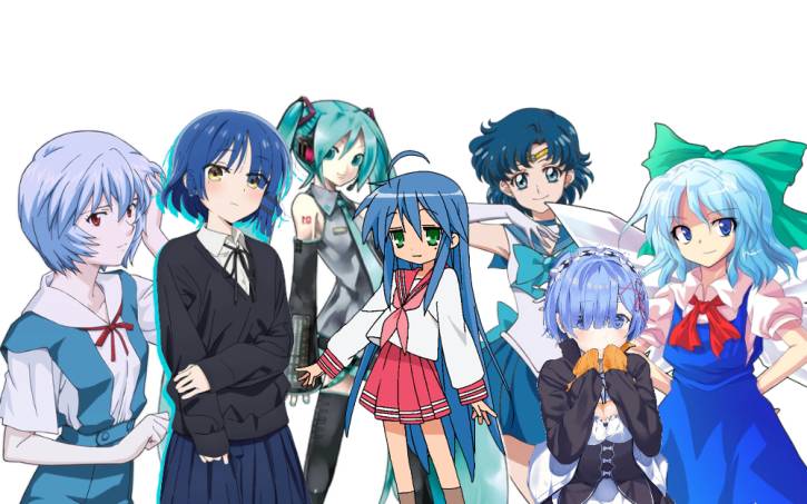 Blue hair girls 💪💪💪💪💪
