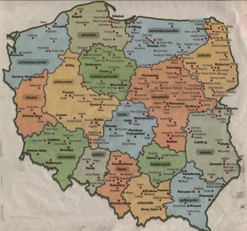 mapa POLSKI