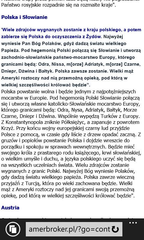 Taka tam przepowiednia dla Polski