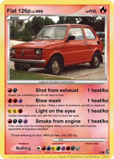Fiat 126p w wersji Pokemon