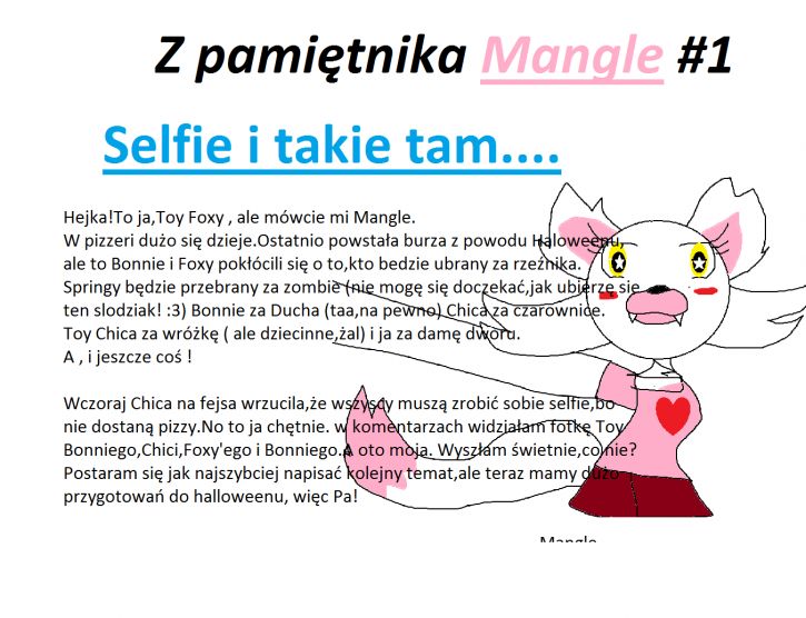 Z pamiętnika Mangle #1