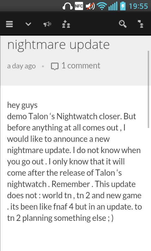 talon's nightwatch nightmare update