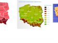 mapy poziomów promieniowania w polsce