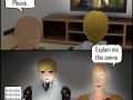 Saitama i Genos ogldają Yuri on Ice <3