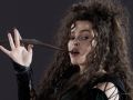 Bellatriks Lestrange and her wand.