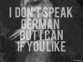 I DON'T SPEAK GERMAN BUT I CAN IF Ü LIKE