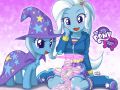 Trixie pony and qestria girls